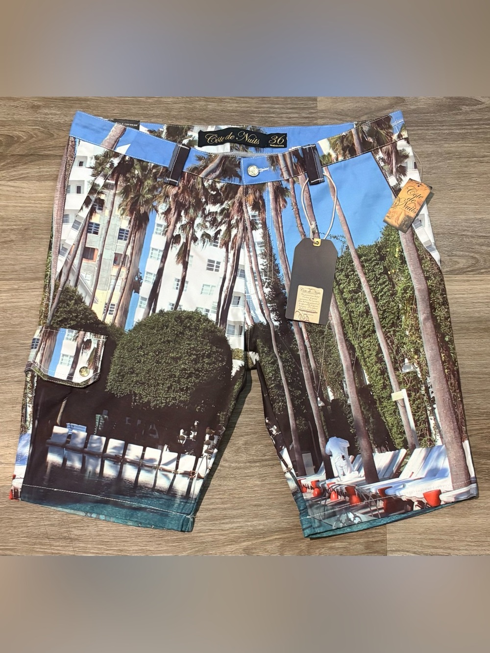 Cote de Nuits Scenic Shorts Hand-Crafted Cotton Size 36 MSRP $70 New with Tags